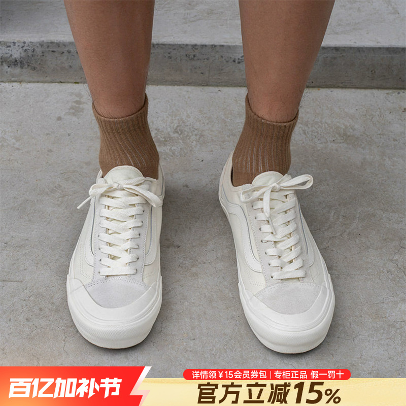 Vans Women's Shoes Official Flagship Genuine Product 26 Summer New White Low-Top Casual Sneakers Canvas Shoes Men's Shoes
