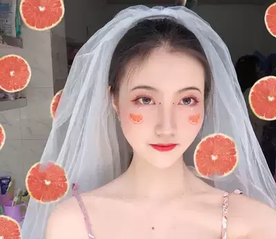 Wedding veil female bride short Korean style simple head yarn headdress Super fairy Net red photo props Mori hair White