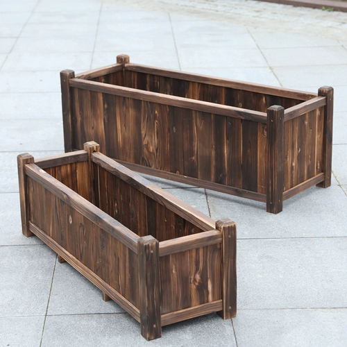 Дополнительная антикоррозивная деревянная цветочная коробка на открытом воздухе