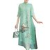 2020 Spring / Summer Nguyên Đán Gió Siêu Tiên dài váy Young Girl Vintage thêu Cải thiện Cheongsam ăn mặc 