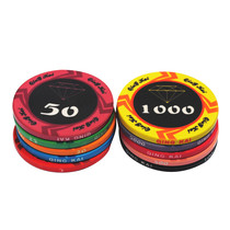 Texas Holdem chip tokens 0366 Chess room applicable Stud Mahjong Ceramic chip cards Custom chip coins