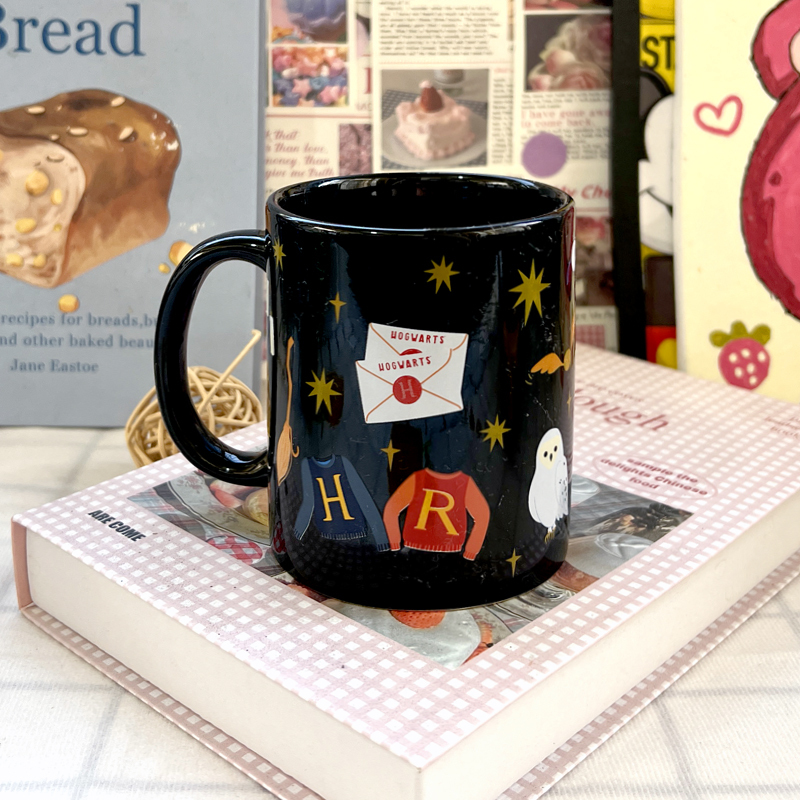 Harry Potter Hogwarts Homecoming Notice Owl Broom Cute Ceramic Water Cup Coffee Cup Gift