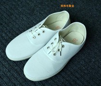 Lace-up white cloth shoes Male student sports white sneakers Female travel soft-soled white shoes rural funeral white cloth shoes