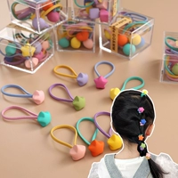 Детская красная безвредная резинка для волос, детский милый аксессуар для волос, не повреждает волосы, китайский стиль