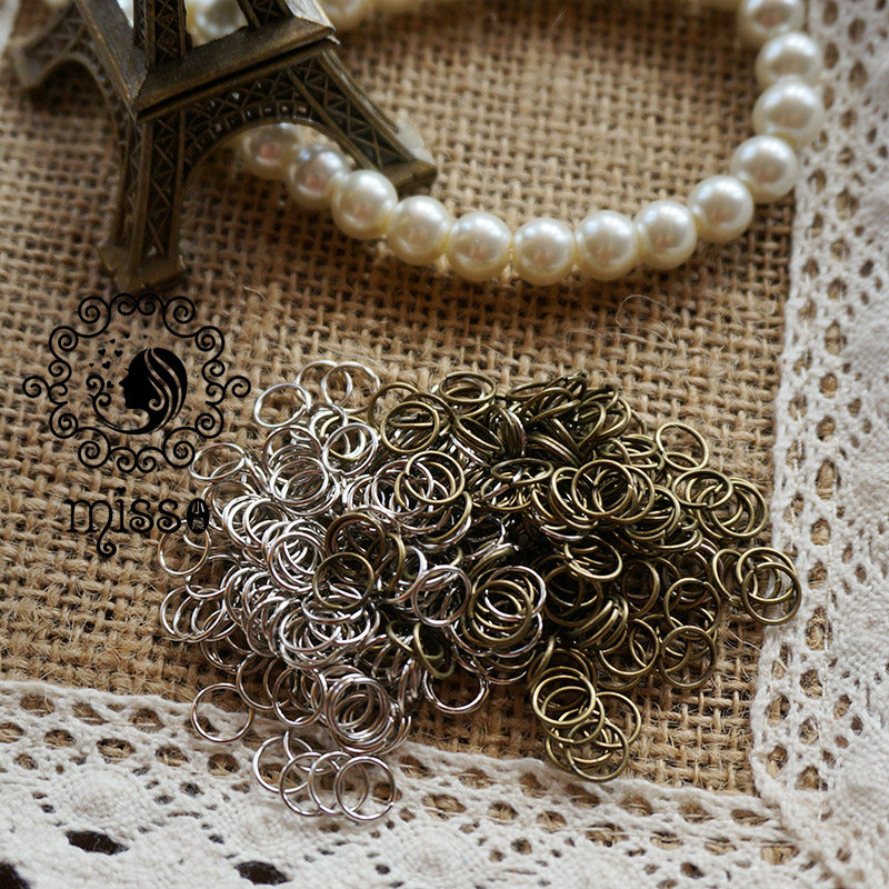 Miss Xiaochen handmade jewelry diy single circle double circle C-ring Gold ancient bronze silver hyperlink ring