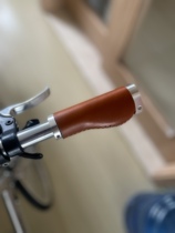 Retro bicycle meat ball handle cover small cloth brompton folding handlebar head layer cowhide 100-130mm m