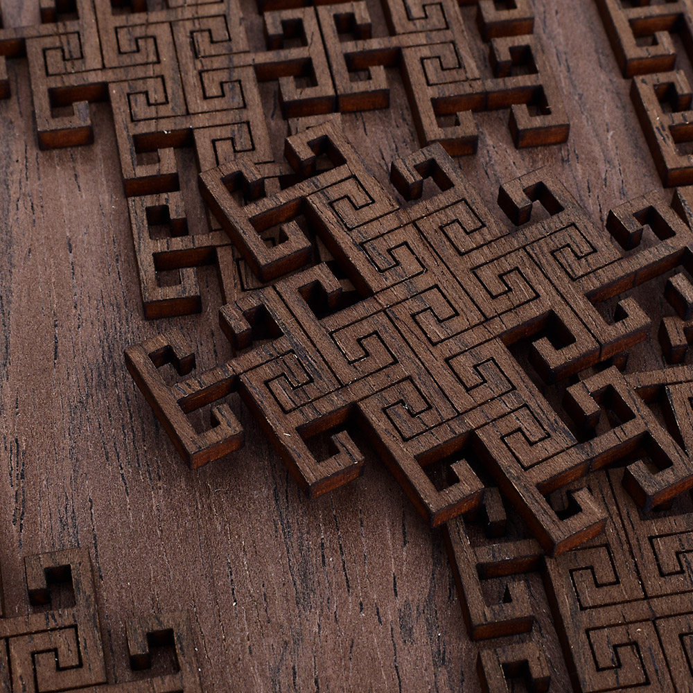 Puzzle拼圖解密盒玩具十級高難度木質三角形10級超難解鎖無圖案gm 露天拍賣