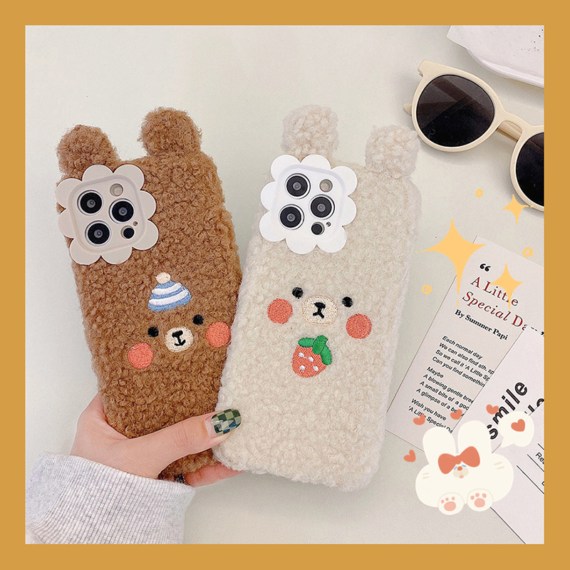 Plush rabbit Apple 11 mobile phone case 12promax female models ins wind net red iphone7p camera all-inclusive - Taobao