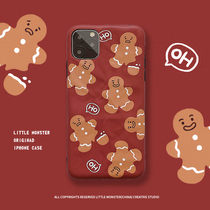 iphone11pro gingerbread man christmas wind phone case apple xr 8plus 7p creative xsmax couple