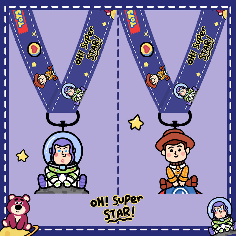 Cartoon mobile phone strap with hanging sturdy and durable mesh red female hanging neck Long version of woman cute No-neck chain