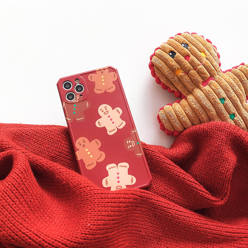 Christmas phone protection shell 11 gingerbread people apply Apple x xr camera full package iphone12pro new ins wind