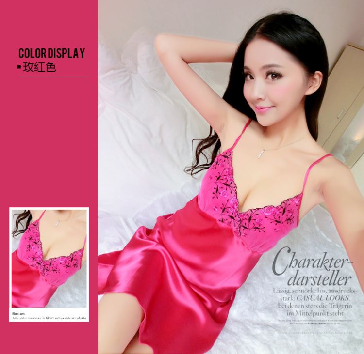 Mùa xuân và mùa thu đồ ngủ lụa phụ nữ mùa hè sling váy ngủ gợi cảm nữ băng lụa mỏng phần dịch vụ nhà ren đồ lót gợi cảm áo đầm đẹp