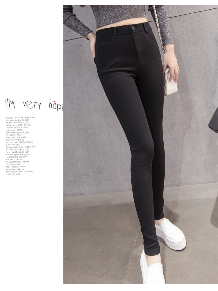 Mùa hè mới mặc quần legging nữ đen bó sát chín điểm quần bút chì quần chân quần thun bó sát quần jean nữ