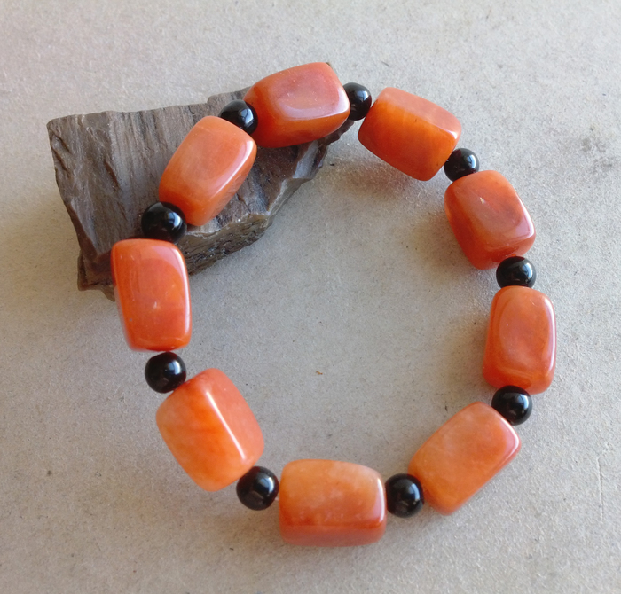 Xinjiang Stone Bracelet, Red Gold Silk Jade Bracelet, Hand Beads, Bracelet, Anklet, Quartz Jade Chain, Red Luck Bracelet for the Year of Birth