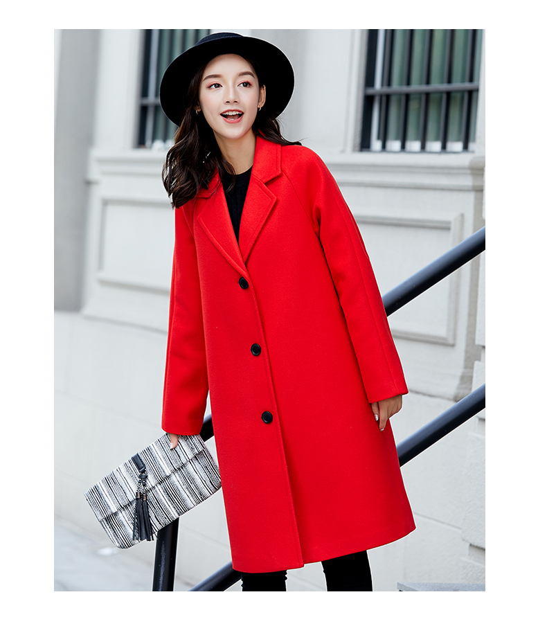 Mùa xuân và mùa đông 2019 mới Áo khoác len nữ của phụ nữ Slim mỏng mỏng kích thước lớn dài áo len thủy triều áo da nữ dáng dài