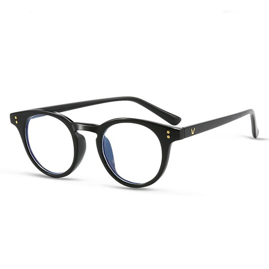 Japanese Retro Ultra-Light Small Black Frame Glasses for Men, Niche Round Frame Tr90 High Prescription Frames, Suitable for Small Faces, Can Be Fitted with Prescription Lenses