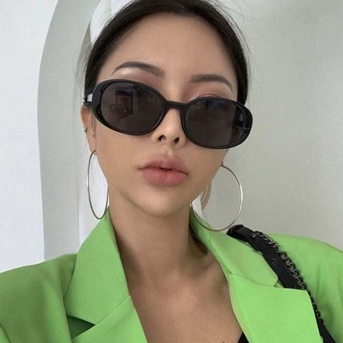韩版墨镜女潮ins复古网红街拍高级感椭圆形茶色大脸显瘦太阳眼镜
