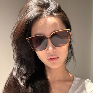 Brown Large-Frame High-End Gm Sunglasses for Women, 2025 New Model, Uv Protection, Brightening, Face-Slimming, Cool Sunglasses