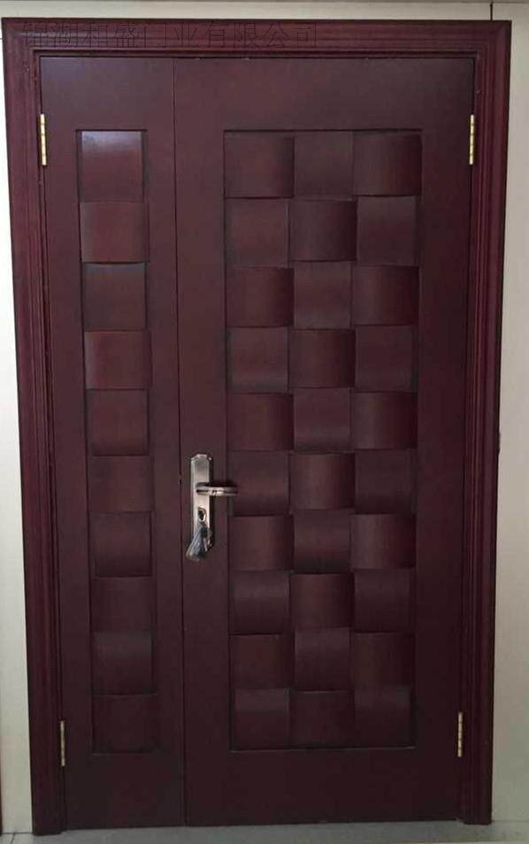Custom B-level entry wood fire door Class-A negative fire door stainless steel escape door