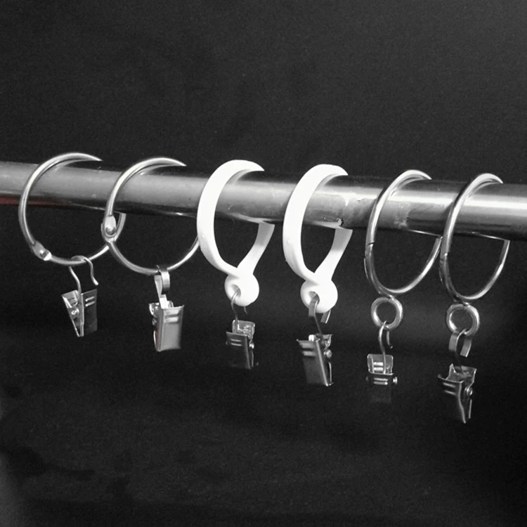 Strength mác thép kẹp dày bức màn bức màn khóa màn móc kẹp vòng kẹp kim loại phù hợp - Phụ kiện rèm cửa thanh treo rèm 3m