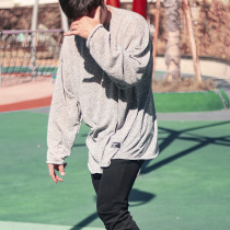 #MF MageFara web yarn long sleeve T-shirt edge design trend running cool fitness hip hop loose shoulder bottom