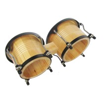 Log color bongo drum tied with a tambourine African drum Z7 inch 9 inch Latin drummer beat drum cowhide surface