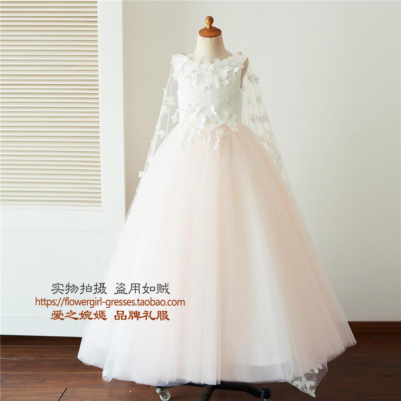 Cô gái Piano Váy dài Công chúa Váy Nữ Lớn Trẻ Recital Host Trình diễn Công chúa Váy Hoa Công chúa Váy váy trẻ em đẹp