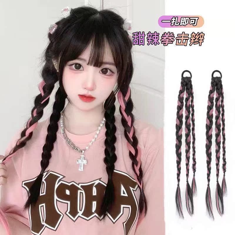 A pair of female sweet cool girl natural sparkle braid female braid female braid braid female braid braid braid