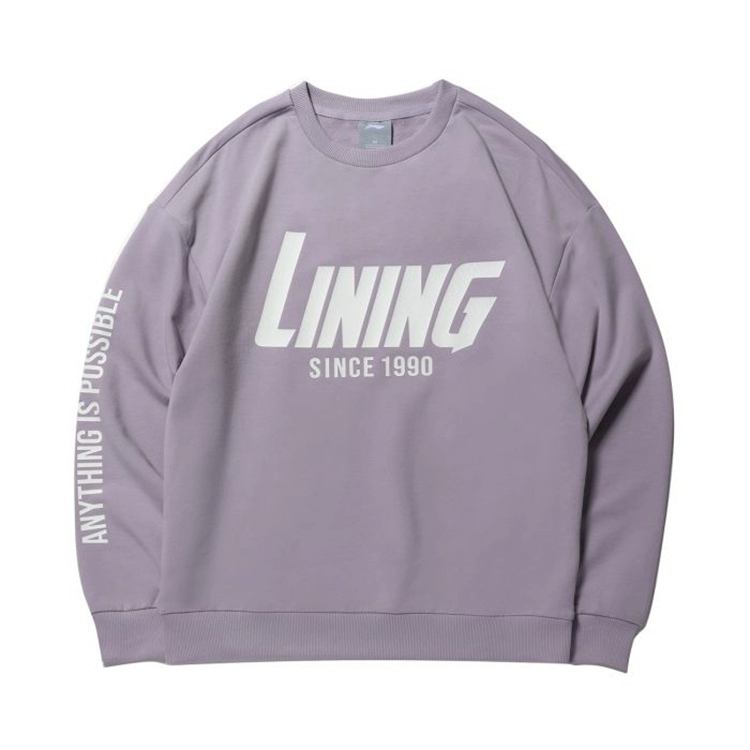 Li Ning Wei Yi Bà 2019 Dòng thời trang thể thao mới Vòng cổ lỏng lẻo Xuân in - Thể thao lông cừu / jumper