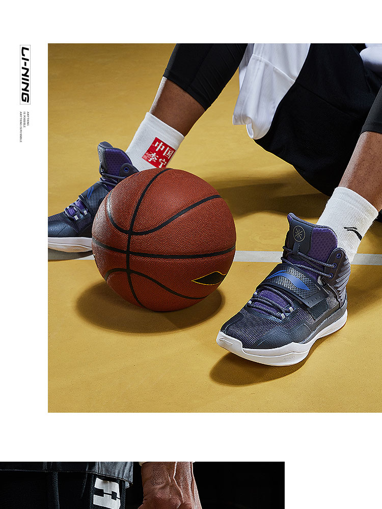 Giày bóng rổ Li Ning Dòng giày nam Wade phong tỏa giày cao mới mặc chống trượt hỗ trợ Giày thể thao Velcro giày thể thao