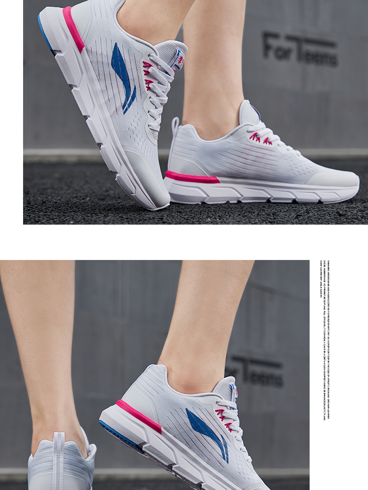 Giày chạy bộ Li Ning Giày nữ 2019 mới, giày chống trượt nhẹ, giày chống trượt, giày đế thấp giúp giày thể thao - Giày chạy bộ giay bitis nữ