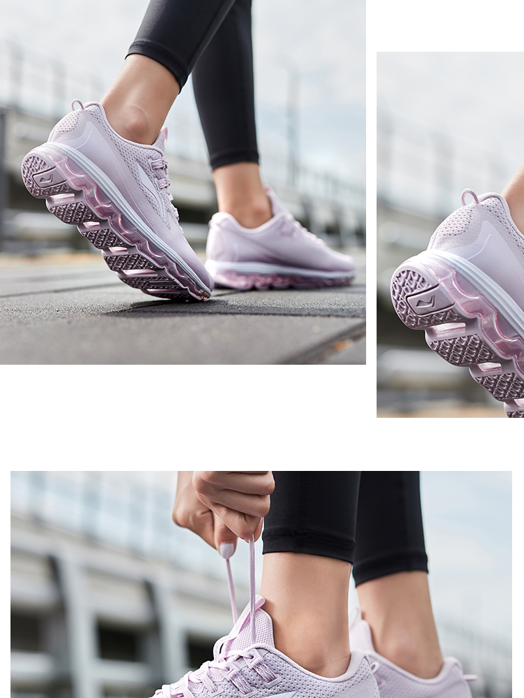 Giày chạy bộ Li Ning nữ mới chống sốc ma đầy đủ đệm cọ đôi giày thể thao màu trắng ARHN202 - Giày chạy bộ giày thể thao gucci