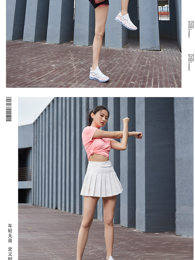 Giày chạy bộ Li Ning Giày nữ 2019 mới đầy đủ đệm cọ chống sốc buổi sáng giày chạy bộ mùa hè thoáng khí thấp để giúp giày thể thao - Giày chạy bộ giày thể thao adidas nữ