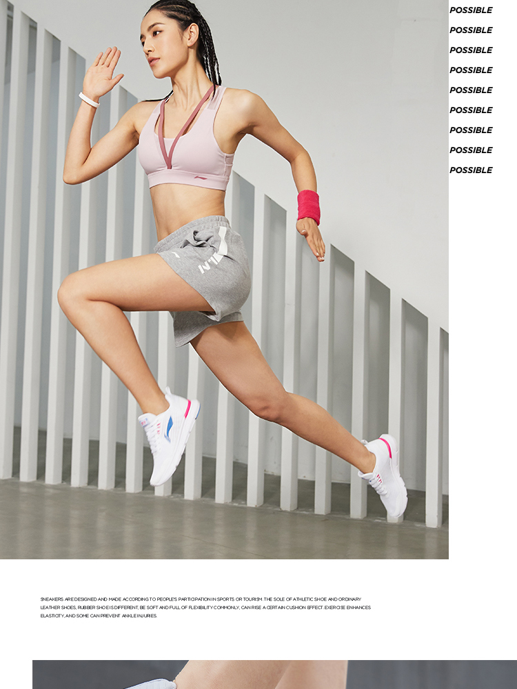 Giày chạy bộ Li Ning Giày nữ 2019 mới, giày chống trượt nhẹ, giày chống trượt, giày đế thấp giúp giày thể thao - Giày chạy bộ giay bitis nữ