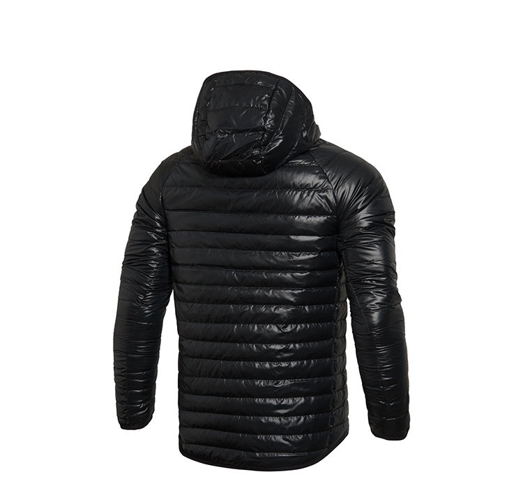 Li Ning ngắn xuống áo khoác thể thao nam loạt cuộc sống ấm áp trùm đầu 90% vịt trắng xuống đồ thể thao áo phao 2 mặt