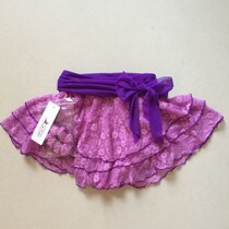 Ice spirit skating suit figure skating gear skating training suit lace three-layer floating skating skirt