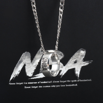 Fan ring necklace pendant titanium steel birthday gift pendant to send boyfriend to classmate hand souvenir