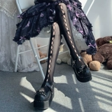 Рыболовная сеть с бантиком, колготки, стиль Лолита