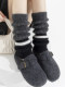 Jk Socks for Women, Autumn and Winter Style, Japanese School Style, Striped Slouch Socks, Mid-Calf Socks, Paired with Small Leather Shoes, Warm Boot Covers, Leg Warmers