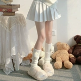 Jk шерстяные носки покрывают 2025 Новый продукт чистый и похотливый стиль сладкий и милый стиль в стиле колледжа сладкая девочка -пузырьковые носки