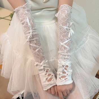 Lace Ballet Style Tie-On Sleeves 2023 New French Retro Sleeves Lolita Sweet Girl Jk Gloves