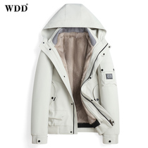 2024 Haining Paike Mens Mink Whole Mink Liner Short Hooded Youth Fur One-piece Fur Winter Jacket