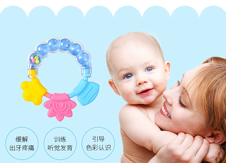 Baby Bear Rattle Bell Baby Toy Baby Rattle Silicone Teether Baby Teether Molar Stick - Gutta-percha / Toothbrsuh / Kem đánh răng