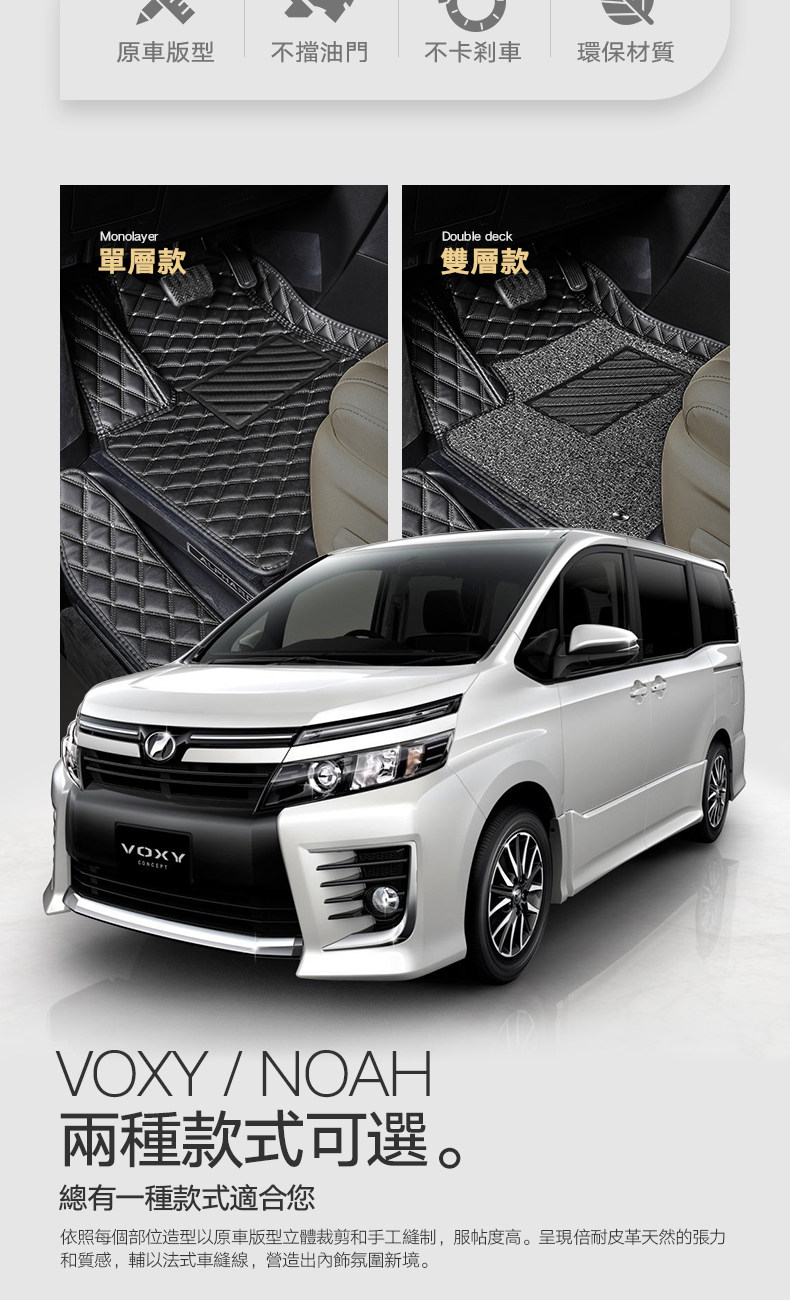 Suitable for Toyota VOXY70 Series 80 series Hong Kong and Macao version right rudder driving 7/8 seat NOAH NOAH car mat