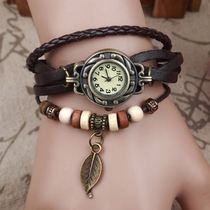 Fashion Women Watch Female Student Male Korean Simple Retro Belt Winding Fashion Bracelet Watch