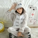Mô hình mùa thu và mùa đông dày của trẻ em Bộ đồ ngủ liền kề động vật flannel dễ thương cộng với khủng long nhung cậu bé hoạt hình lớn bodysuit cho bé sơ sinh