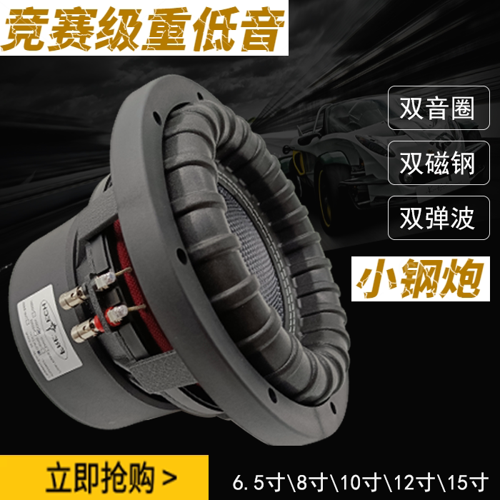 Car Audio Modification Subwoofer 6.5/8/10 Inch Pure Heavy Bass Speaker Car-Mounted 12V Jieli Disassembly