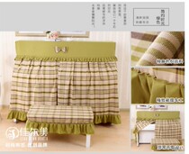 Piano cover full hood modern minimalist piano Bugeb dust cover cotton linen Mediterranean plaid Korean version