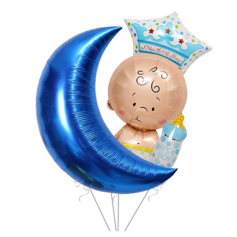 Baby hundred-day banquet party decoration props balloon baby full moon balloon baby shape cartoon balloon