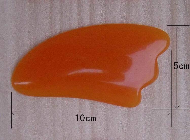 Honey wax scraping plate Non-horn scraping plate Beauty Meridian Health Care Massage thickened red triangular scraping sheet